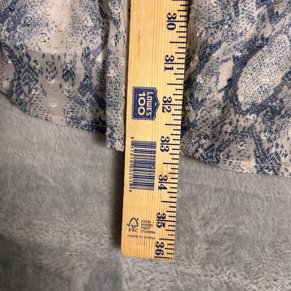 Altar'd State Mini Swing Dress Womens M White Blue Boho Cottage Soft Girl Flowy - Picture 6 of 7